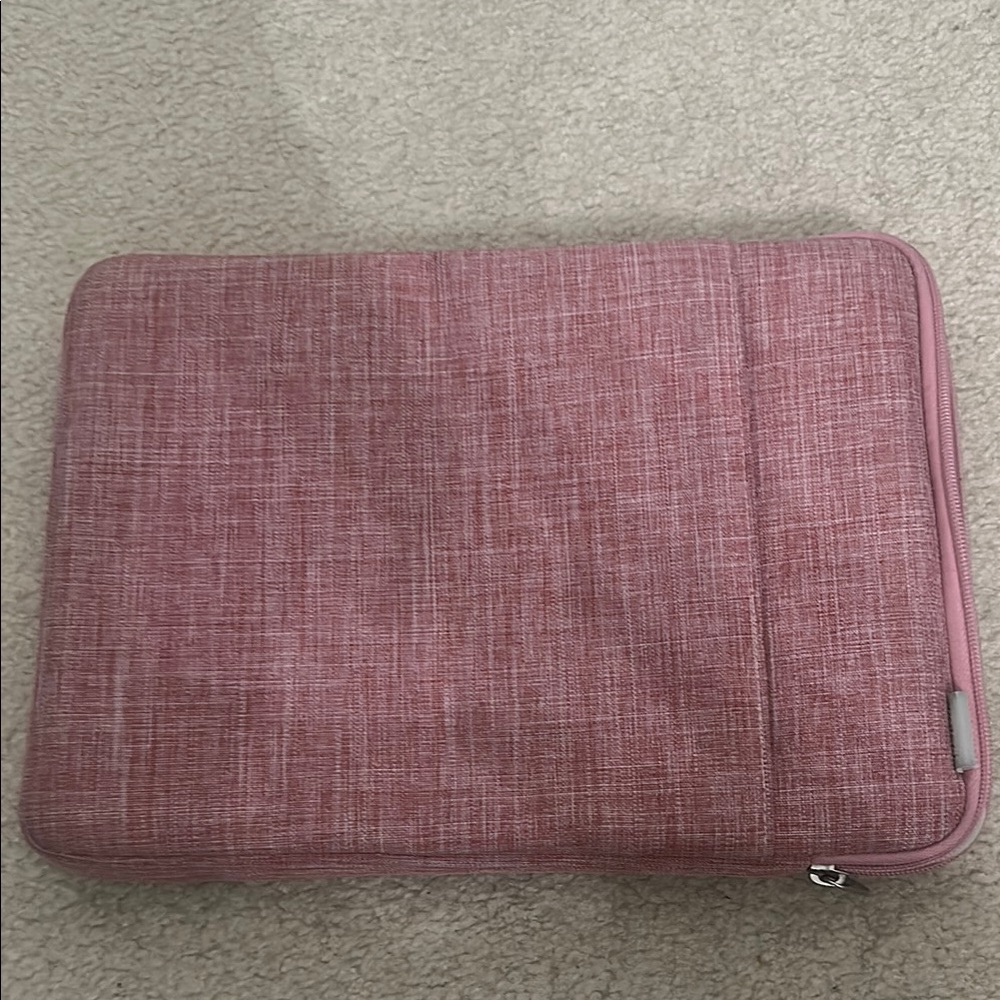 Pink Red 13 inch Laptop Sleeve with Zipper compartment Mac air